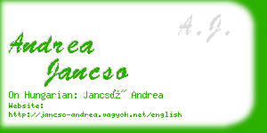 andrea jancso business card